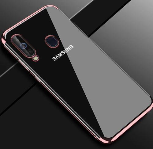 Samsung Galaxy A20S Köşeleri Renkli Şeffaf Kamera Korumalı Kılıf