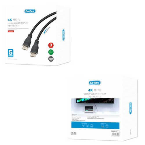 Go Des GD-HM805 HDMI 4K Kablo 5 Metre Güçlü İletken Uçlar Görüntü Aktarım Kablosu