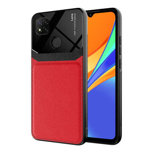 Redmi 9C Kılıf Deri Görünümlü Tasarım Sert Arka Kapak