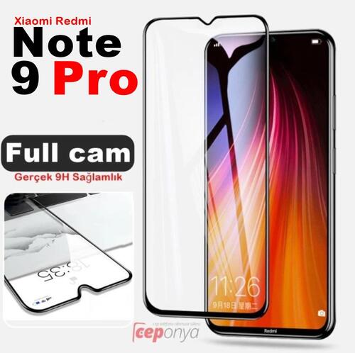 Redmi Note 9 Pro Kenarları Kırılma Dayanıklı Cam Ekran Koruyucu