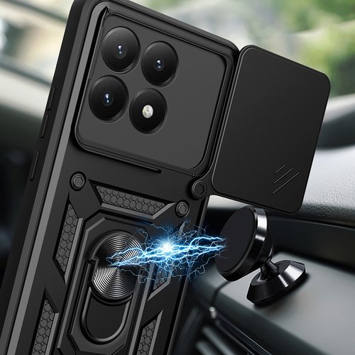 Xiaomi 15T Kılıf Magnetik Standlı Kamera Korumalı Sürgülü Vega Kapak