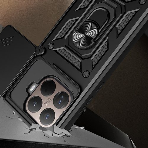 Xiaomi 15T Pro Kılıf Magnetik Standlı Kamera Korumalı Sürgülü Vega Kapak