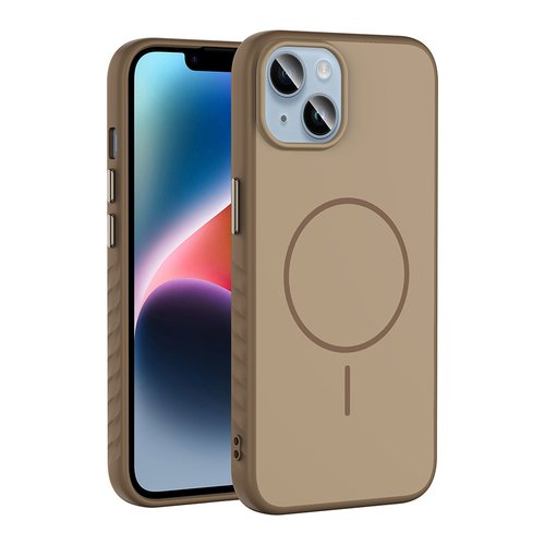 iPhone 15 Kılıf Magsafe Şarj Özellikli Lüx Tea Kapak