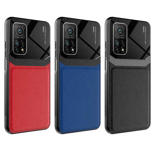 Xiaomi Mi 10T Pro 5G Kılıf Deri Görünümlü Tasarım Sert Arka Kapak