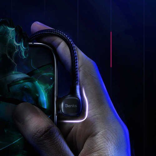 Benks M15 MFI Dual Right-Açılı Hızlı Şarj Kablosu