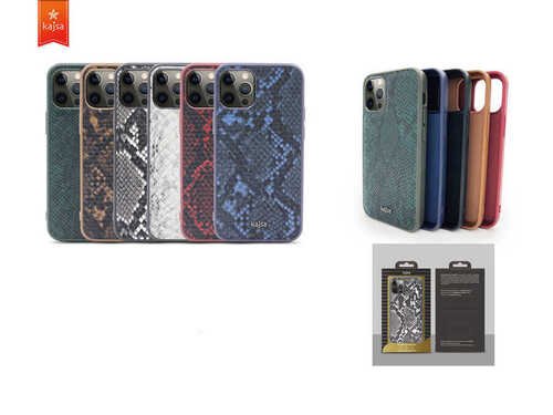 Apple iPhone 12 Pro Kılıf Kajsa Glamorous Serisi Snake Pattern Kapak