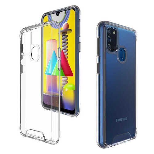 Galaxy M30S Kılıf Şeffaf Zırh Tasarım Ultra Koruma Silikon