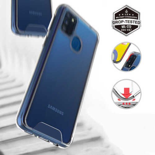 Galaxy M30S Kılıf Şeffaf Zırh Tasarım Ultra Koruma Silikon