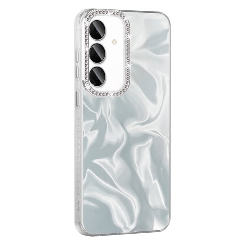 Galaxy S24 FE Kılıf Parlak Kamera Çevresi Taş Tasarımlı Airbagli Esila Kapak