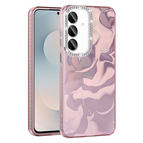 Galaxy S25 FE Kılıf Parlak Kamera Çevresi Taş Tasarımlı Airbagli Esila Kapak