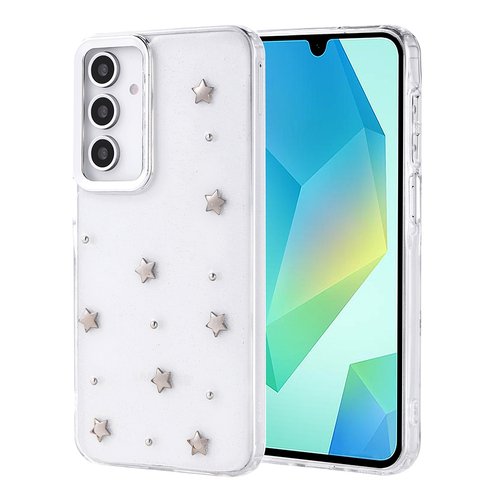 Galaxy A16 Kılıf Airbag Tasarımlı Simli Şeffaf Kutup Kapak