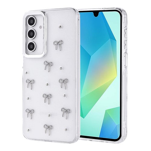 Galaxy A16 Kılıf Airbag Tasarımlı Simli Şeffaf Kutup Kapak