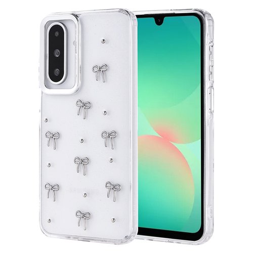 Galaxy A26 Kılıf Airbag Tasarımlı Simli Şeffaf Kutup Kapak