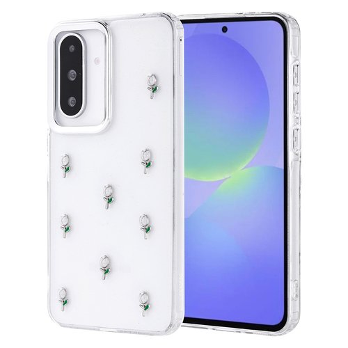 Galaxy A36 Kılıf Airbag Tasarımlı Simli Şeffaf Kutup Kapak