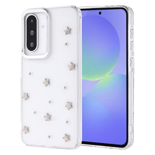 Galaxy A36 Kılıf Airbag Tasarımlı Simli Şeffaf Kutup Kapak