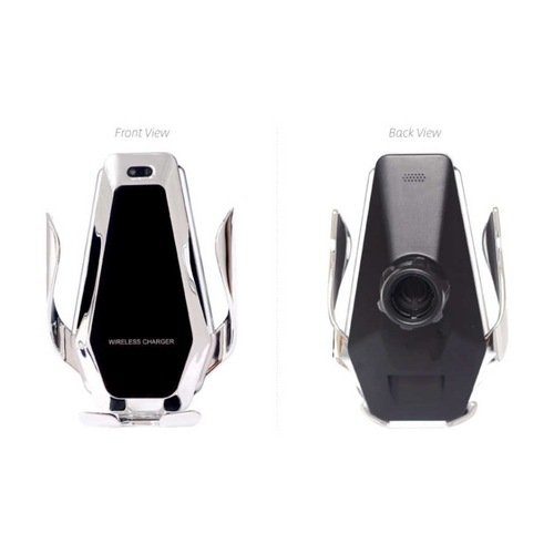 Wireless Şarj Özellikli Araç Telefon Tutucu Gümüş