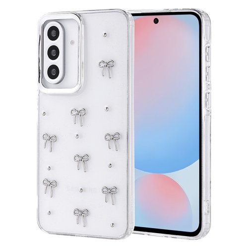 Galaxy A56 Kılıf Airbag Tasarımlı Simli Şeffaf Kutup Kapak