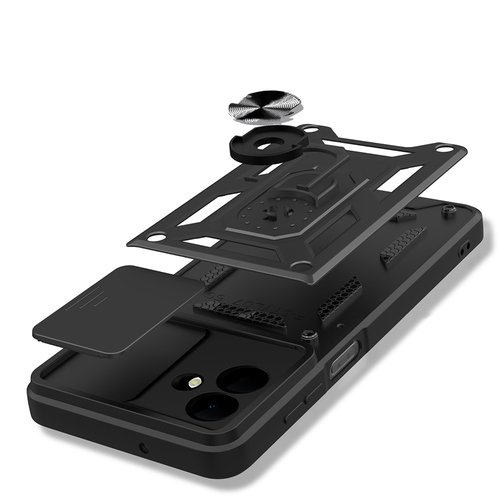 Galaxy A07 Kılıf Magnetik Standlı Kamera Korumalı Sürgülü Vega Kapak