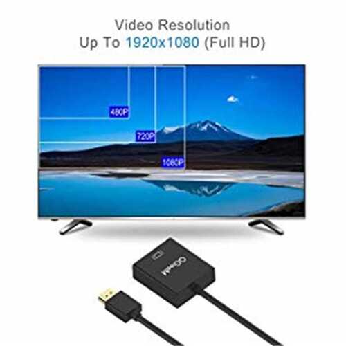 Qgeem QG-HD04 HDMI to VGA Dönüştürücü Çevirici Full HD 1080p