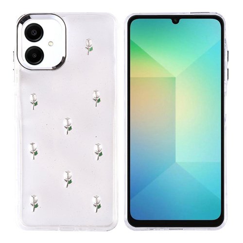 Galaxy A06 Kılıf Airbag Tasarımlı Simli Şeffaf Kutup Kapak