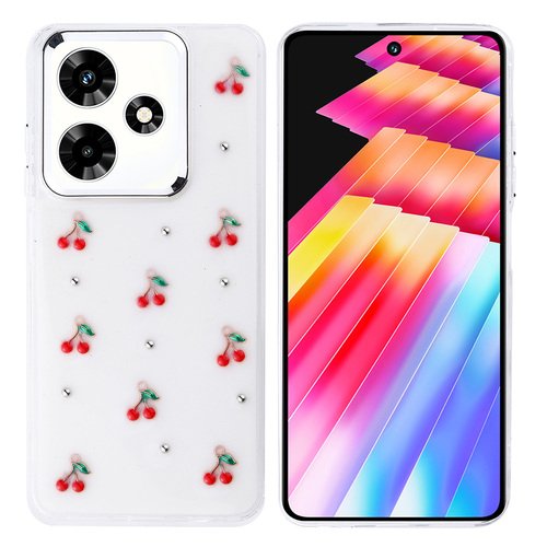 İnfinix Hot 30 Kılıf Airbag Tasarımlı Simli Şeffaf Kutup Kapak