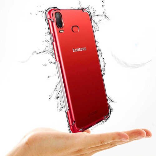 Galaxy A10S Köşeleri Airbagli Şeffaf Zırh Anti Şok Kılıf