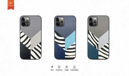 Apple iPhone 12 Pro Kılıf Kajsa Glamorous Serisi Zebra Combo Kapak