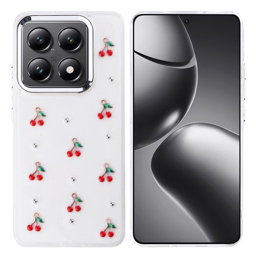 Xiaomi 14T Pro Kılıf Airbag Tasarımlı Simli Şeffaf Kutup Kapak