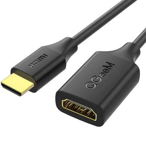 Qgeem QG-HD20 Mini HDMI Uzatma Kablosu 25 cm 4K 60Hz Male to Female Mini HDMI Kablo