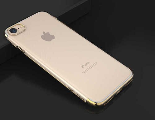 iPhone 7/8/SE Kılıf İnce Köşeleri Renkli Şeffaf Silikon