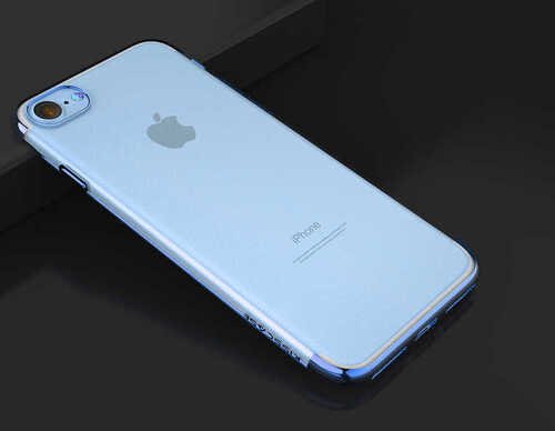 iPhone 7/8/SE Kılıf İnce Köşeleri Renkli Şeffaf Silikon