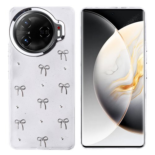 Tecno Kılıf Airbag Tasarımlı Simli Şeffaf Kutup Kapak