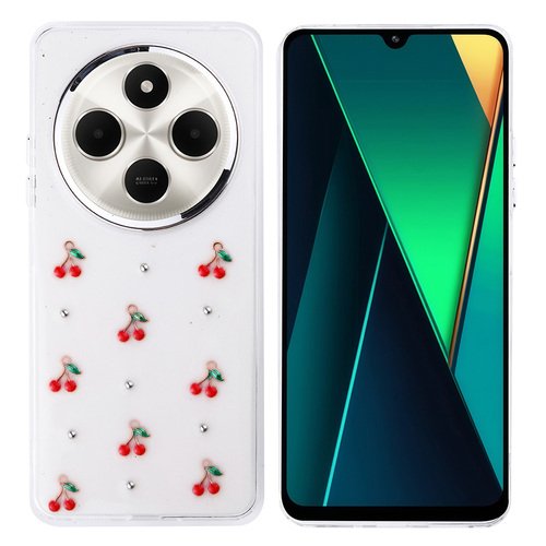 Xiaomi Redmi 14C 4G Kılıf Airbag Tasarımlı Simli Şeffaf Kutup Kapak