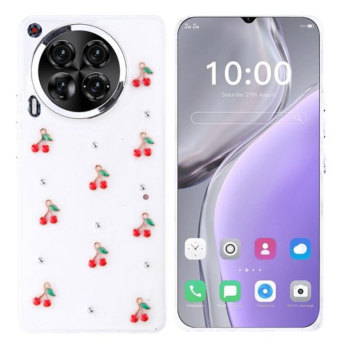 Tecno Kılıf Airbag Tasarımlı Simli Şeffaf Kutup Kapak