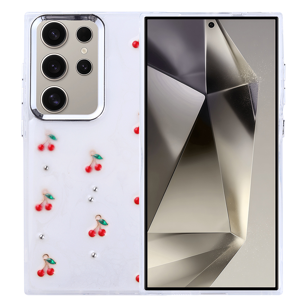 Galaxy S24 Ultra Kılıf Airbag Tasarımlı Simli Şeffaf Kutup Kapak