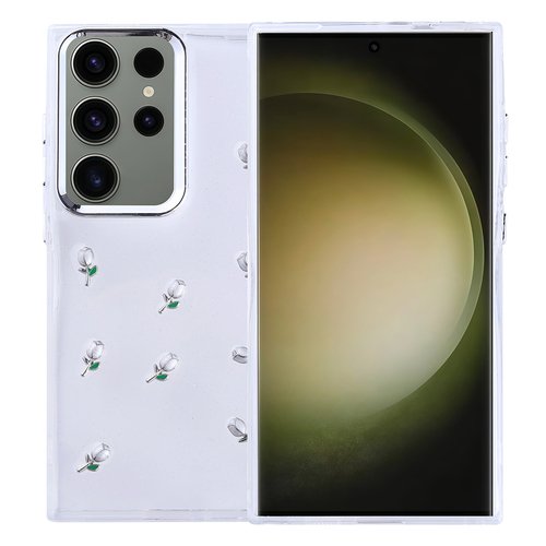 Galaxy S25 Ultra Kılıf Airbag Tasarımlı Simli Şeffaf Kutup Kapak