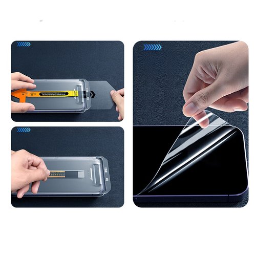 iPhone 14 Privacy Hayalet Temperli 2.5D Oliv Cam Ekran Koruyucu + Kolay Uygulama Aparatı