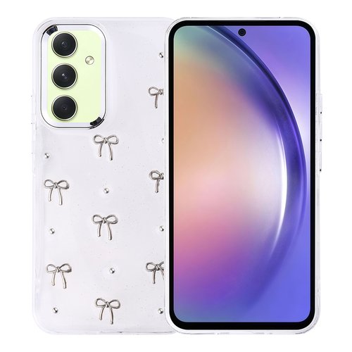 Galaxy A54 Kılıf Airbag Tasarımlı Simli Şeffaf Kutup Kapak