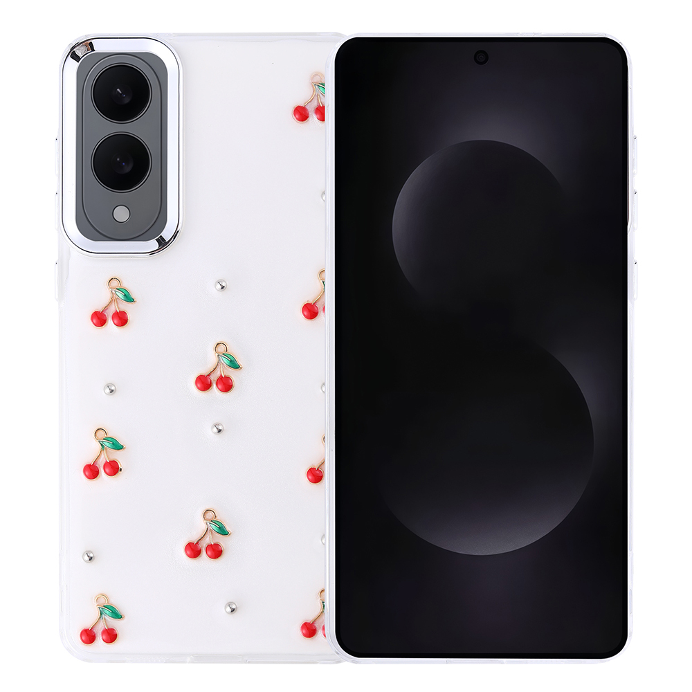 Galaxy S25 Edge Kılıf Airbag Tasarımlı Simli Şeffaf Kutup Kapak