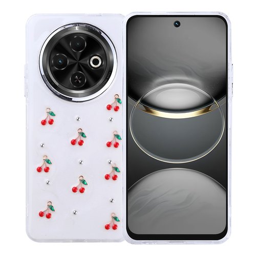 Tecno Spark 30C Kılıf Airbag Tasarımlı Simli Şeffaf Kutup Kapak