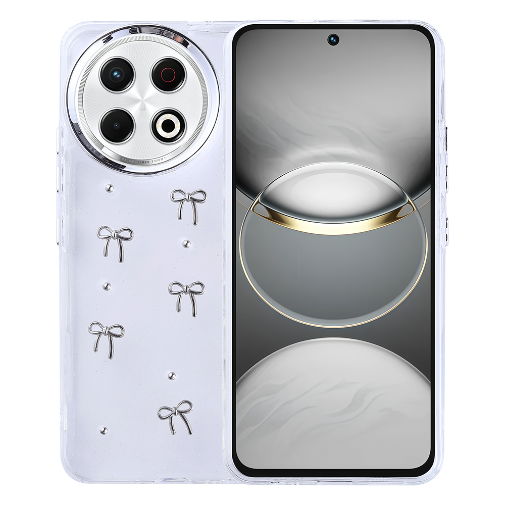 Tecno Spark 30 Pro Kılıf Airbag Tasarımlı Simli Şeffaf Kutup Kapak