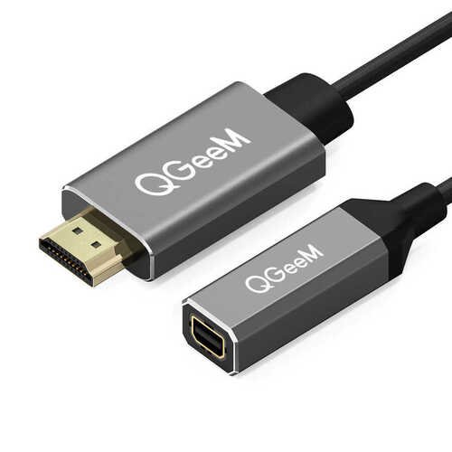 Qgeem QG-HD02 HDMI to Mini Display Port Dönüştürücü Adaptör Görüntü Aktarım Kablosu