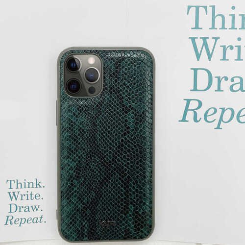 iPhone 12 Pro Kılıf Kajsa Glamorous Serisi Snake Pattern Kapak