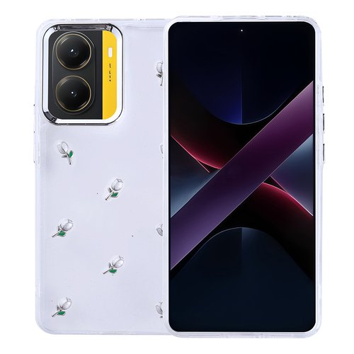 Xiaomi Poco X7 Pro Kılıf Airbag Tasarımlı Simli Şeffaf Kutup Kapak