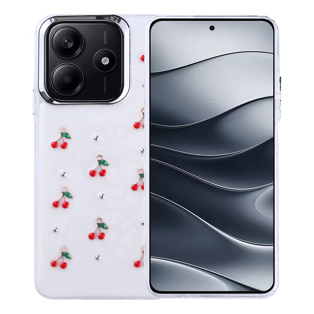 Xiaomi Redmi Note 14 4G Kılıf Airbag Tasarımlı Simli Şeffaf Kutup Kapak