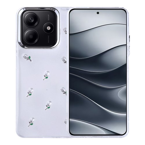 Xiaomi Redmi Note 14 4G Kılıf Airbag Tasarımlı Simli Şeffaf Kutup Kapak