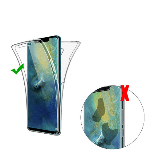 Huawei Mate 20 Pro Kılıf 360 Tam Koruma Şeffaf Silikon