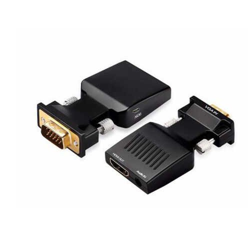 Qgeem QG-HD12 VGA to HDMI & Aux Dönüştürücü Adaptör 1080p Full HD 60Hz Görüntü Aktarım