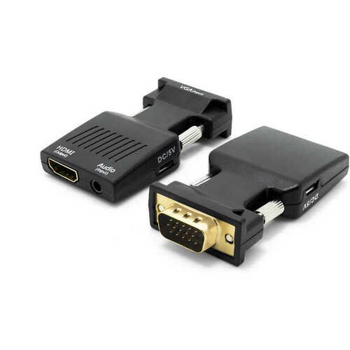 Qgeem QG-HD12 VGA to HDMI & Aux Dönüştürücü Adaptör 1080p Full HD 60Hz Görüntü Aktarım