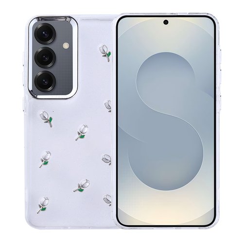 Galaxy S25 Kılıf Airbag Tasarımlı Simli Şeffaf Kutup Kapak